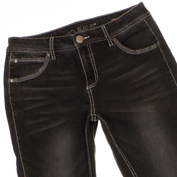 Jag Jeans Womens Size 30 Black Charcoal Mid Rise Bootleg Altered Measure 30x28.5 - Picture 2 of 10